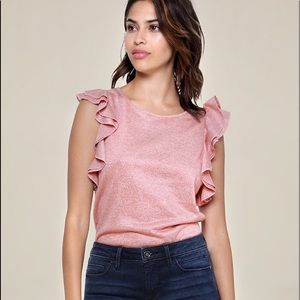 Bebe knit pink top size XS